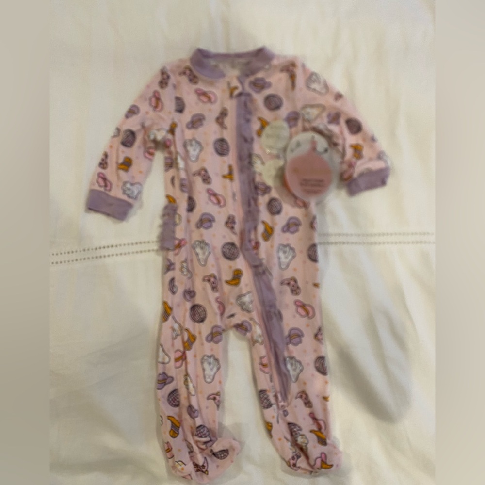 Milkberry Pink Patterned Kids Footie